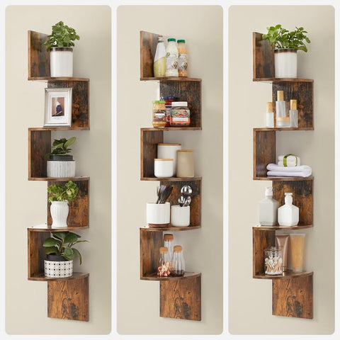 VASAGLE five-tier shelf ideal for small apartments