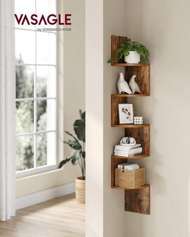 VASAGLE floating corner shelf assembly guide for quick setup