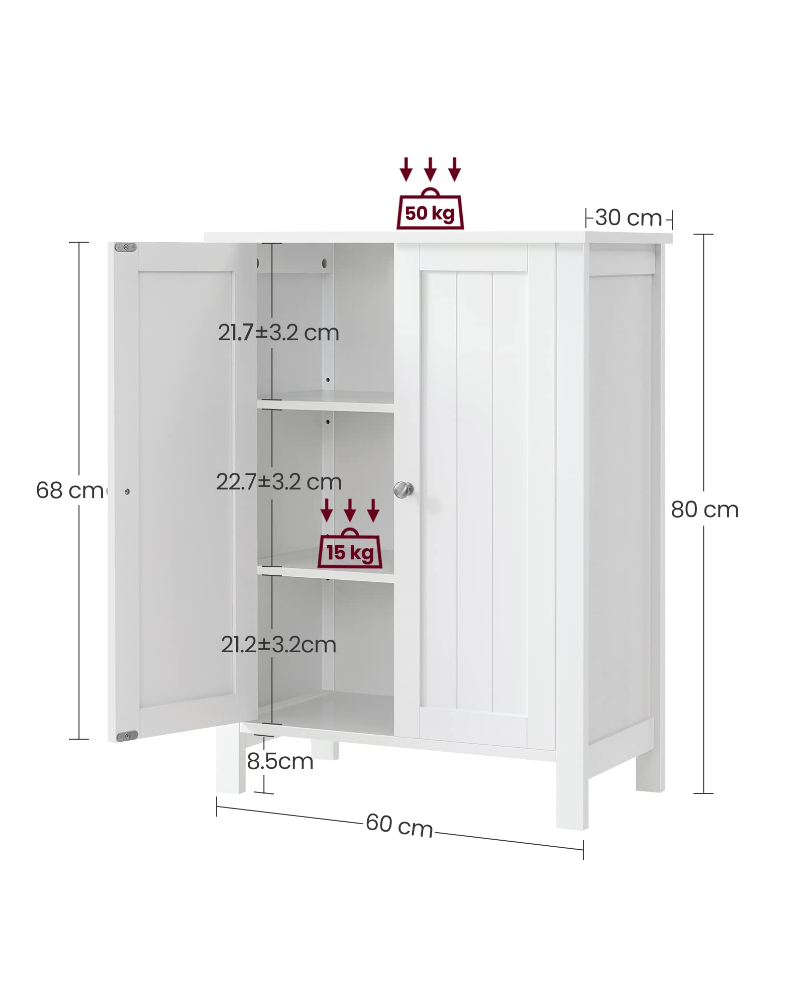 VASAGLE adjustable shelves maximize space for varied items
