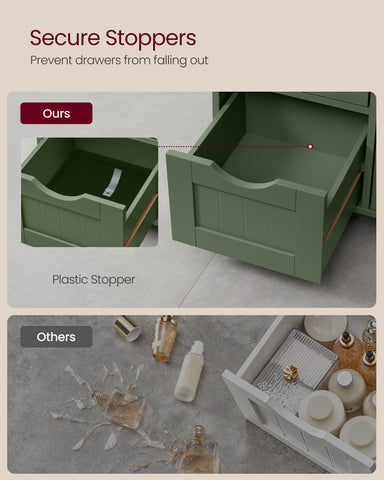 VASAGLE sturdy MDF construction supports daily use with a refined look