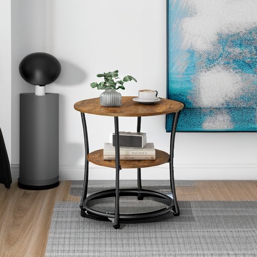 VASAGLE ink black and rustic brown finish adds versatile style to any room.