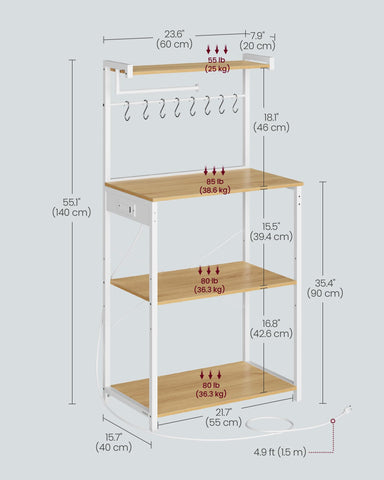 VASAGLE easy assembly guide and labeled parts for quick setup