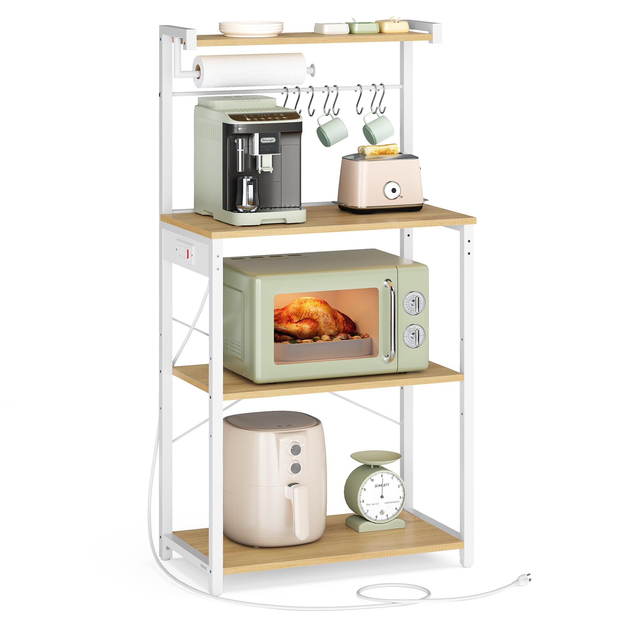 VASAGLE kitchen bakers rack top shelf for compact space-saving storage