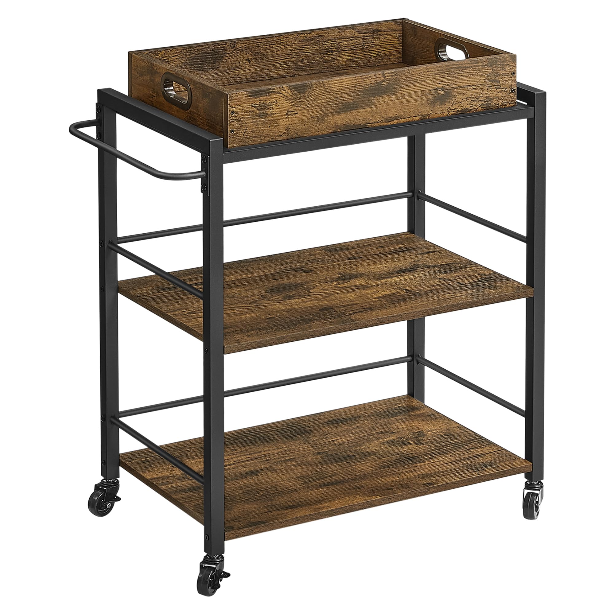 VASAGLE kitchen cart in use as a portable party prep station.
