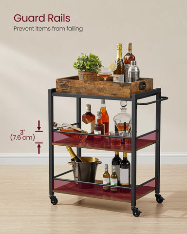 VASAGLE sturdy steel frame supports up to 132 lb total load.
