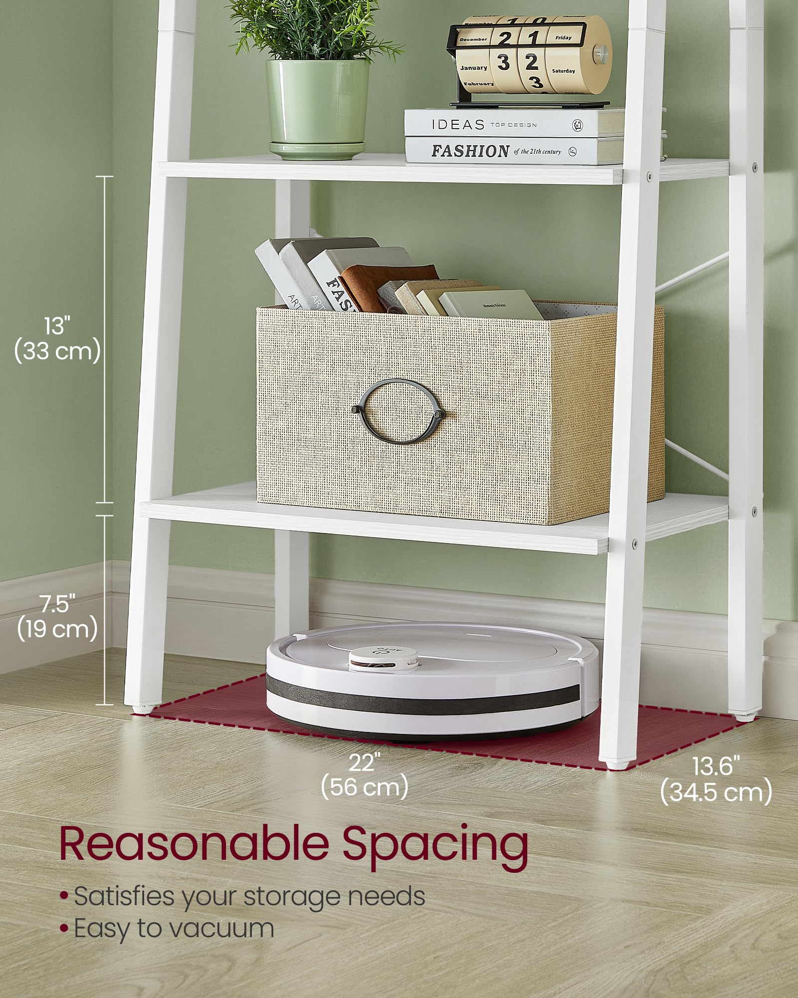 VASAGLE kitchen organizer shelf fits utensils and small appliances.