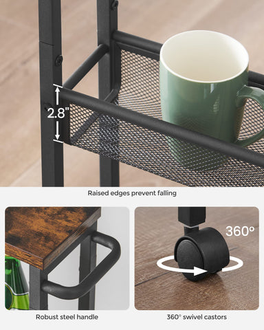 VASAGLE ideal kitchen storage for spices, coffee beans, and snacks.
