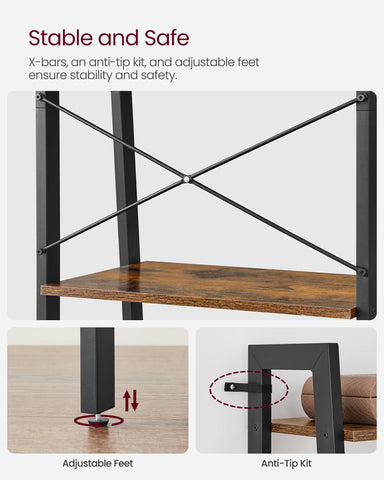 VASAGLE easy-assembly 5-tier unit for quick setup