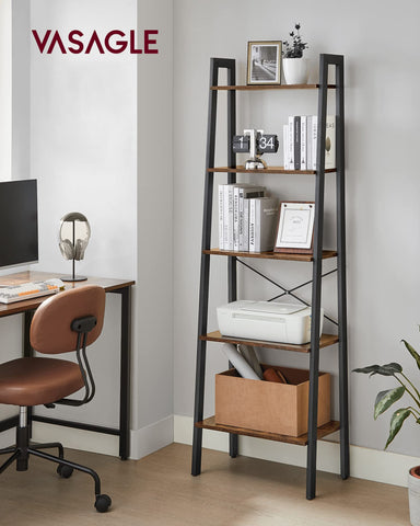 VASAGLE steel-frame ladder shelf highlights durable construction for long-term use