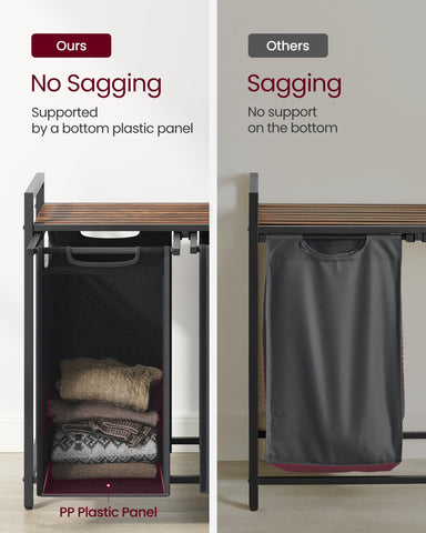 VASAGLE adjustable feet stabilize the unit on uneven floors