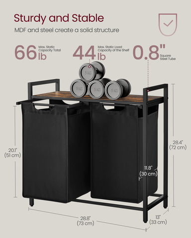 VASAGLE laundry hamper applications show versatile placement in laundry room, bathroom, or bedroom