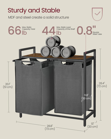 VASAGLE compact dimensions fit neatly in small spaces