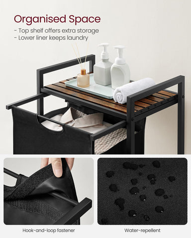 Sturdy 0.8 inch steel frame supports the weight on top shelf