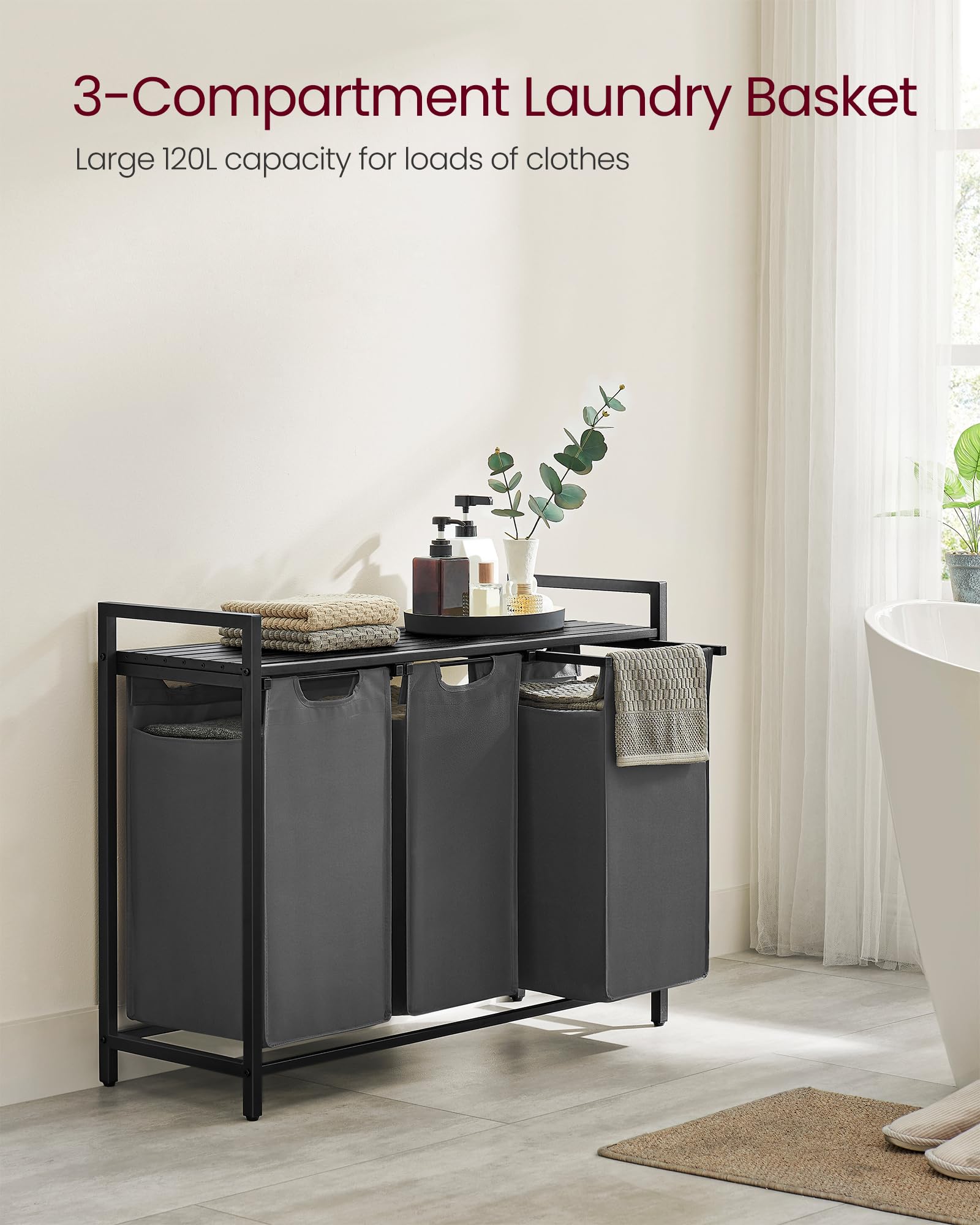 VASAGLE removable bags designed for easy washing.