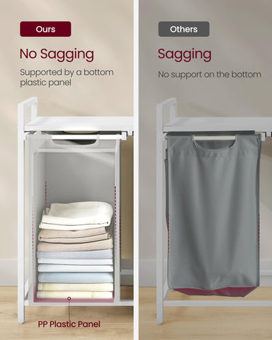 VASAGLE sturdy steel frame with MDF shelf supports 44 lb