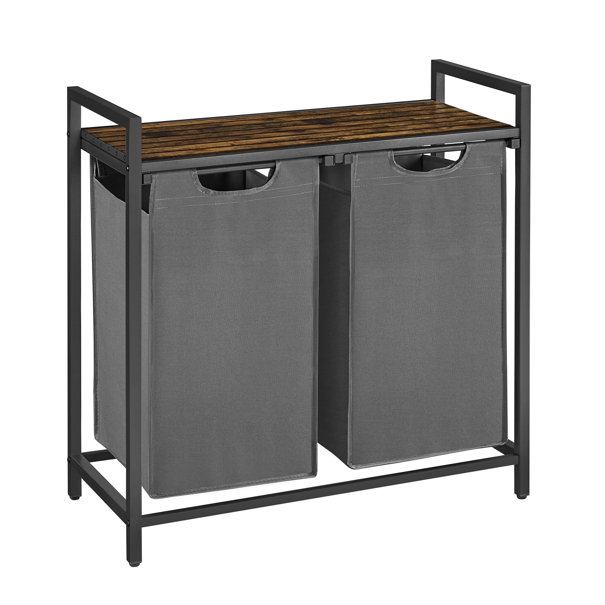 VASAGLE laundry hamper with two compartments for easy sorting