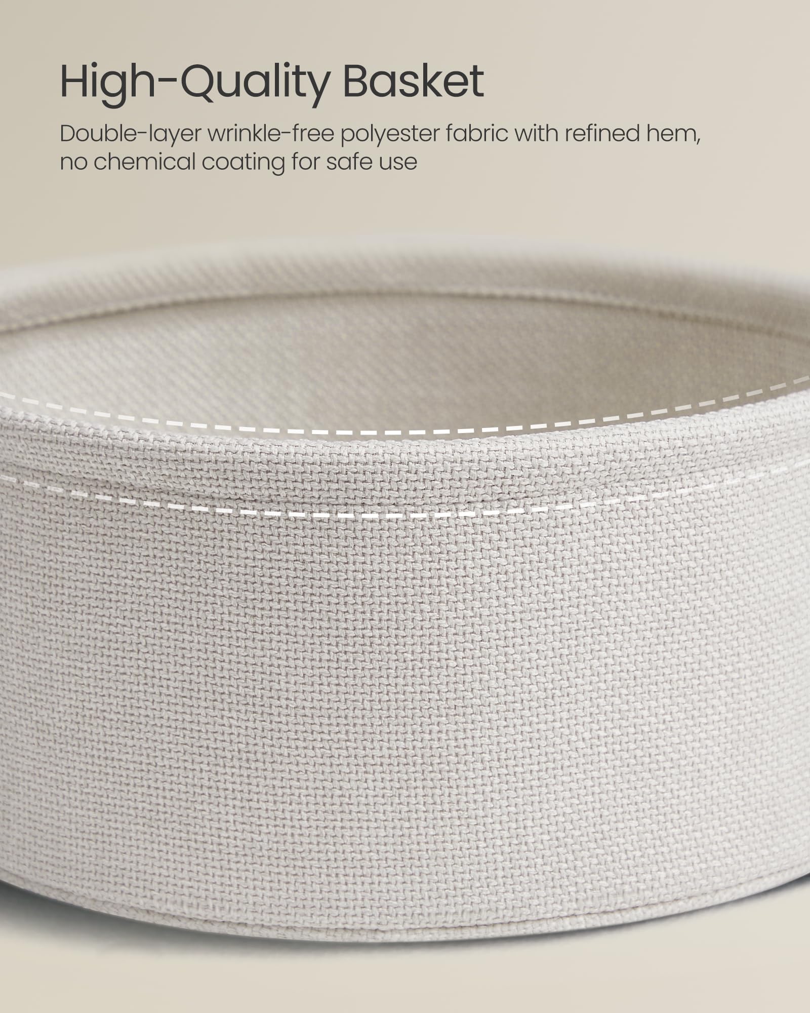 VASAGLE LILEA adjustable feet protect floors and keep stability.