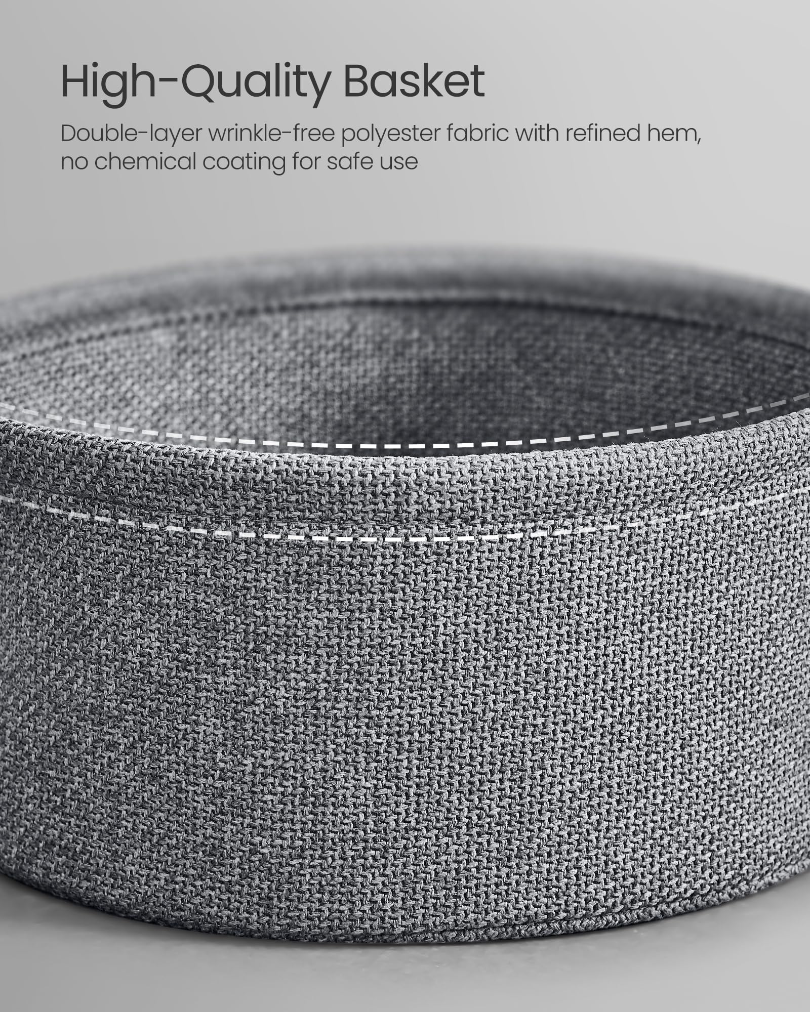 VASAGLE LILEA adjustable feet protect floors and stabilize