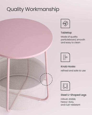VASAGLE LILEA adjustable feet protect floors and keep the table steady.