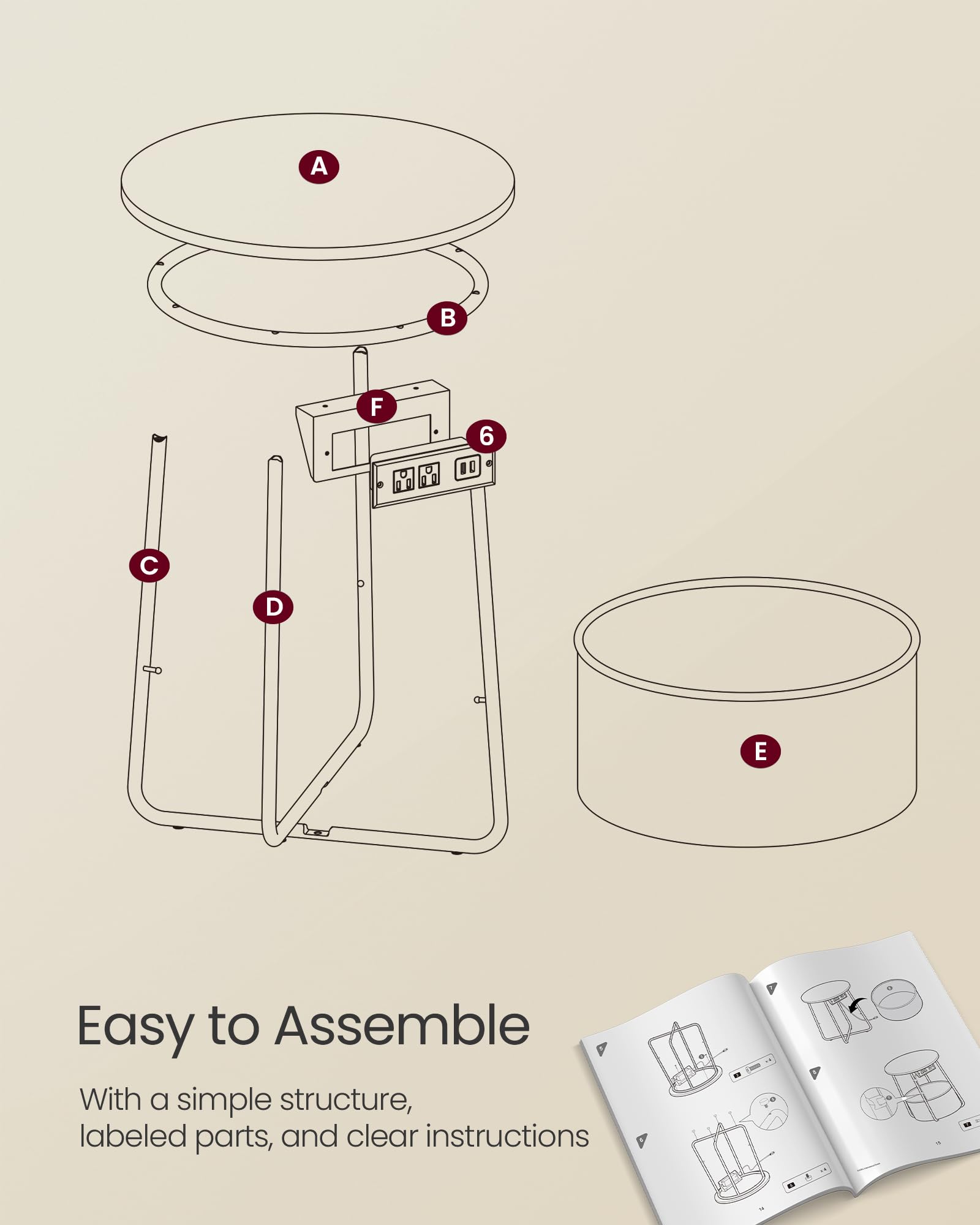 Compact storage design emphasizes clutter-free surfaces in small rooms