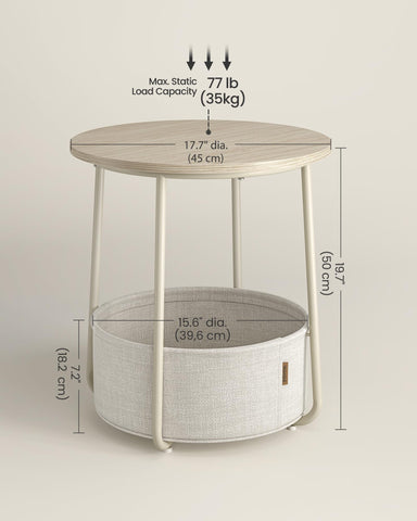 VASAGLE LILEA durable fabric basket safely stores items.