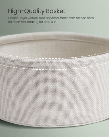 VASAGLE LILEA durable polyester basket stores items securely.