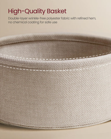 VASAGLE LILEA storage basket keeps items organized and easy to reach.