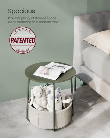 VASAGLE LILEA forest green and cream white color contrast for modern living spaces.