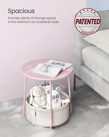 VASAGLE LILEA jelly pink and cream white colorway adds soft modern charm to any room.