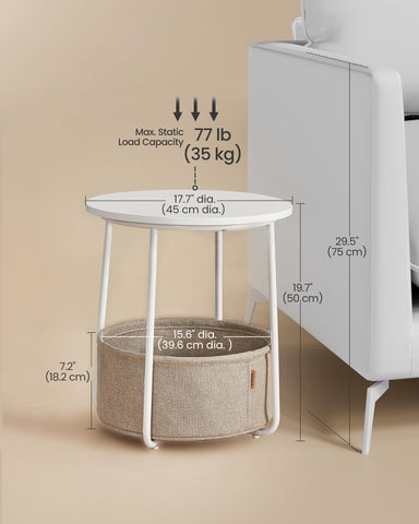 VASAGLE LILEA linen-like finish blends with contemporary decor.