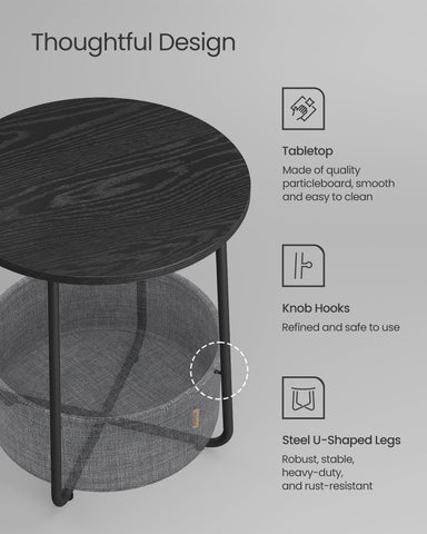 VASAGLE LILEA one-piece steel frame provides sturdy support