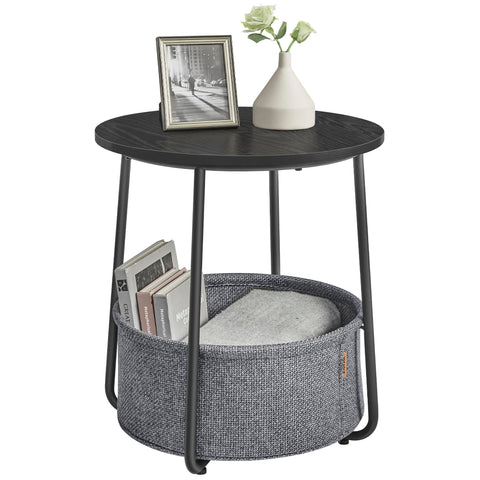VASAGLE LILEA round side table for compact storage