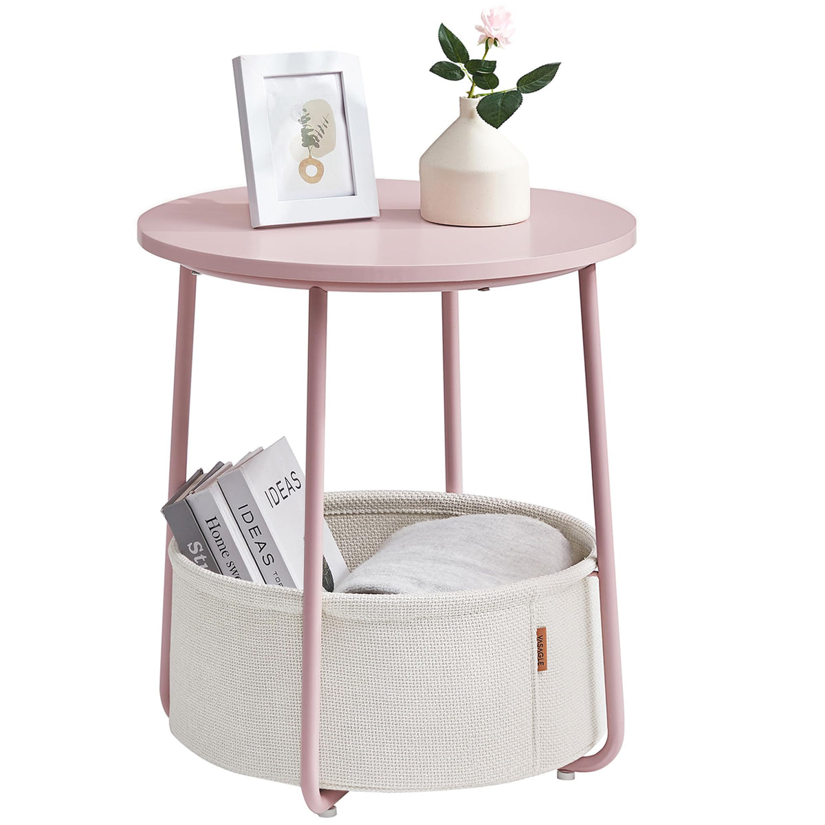 VASAGLE LILEA small round side table with compact footprint for tight spaces.