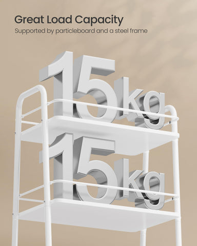 VASAGLE LILEA sturdy steel frame supports the shelves.