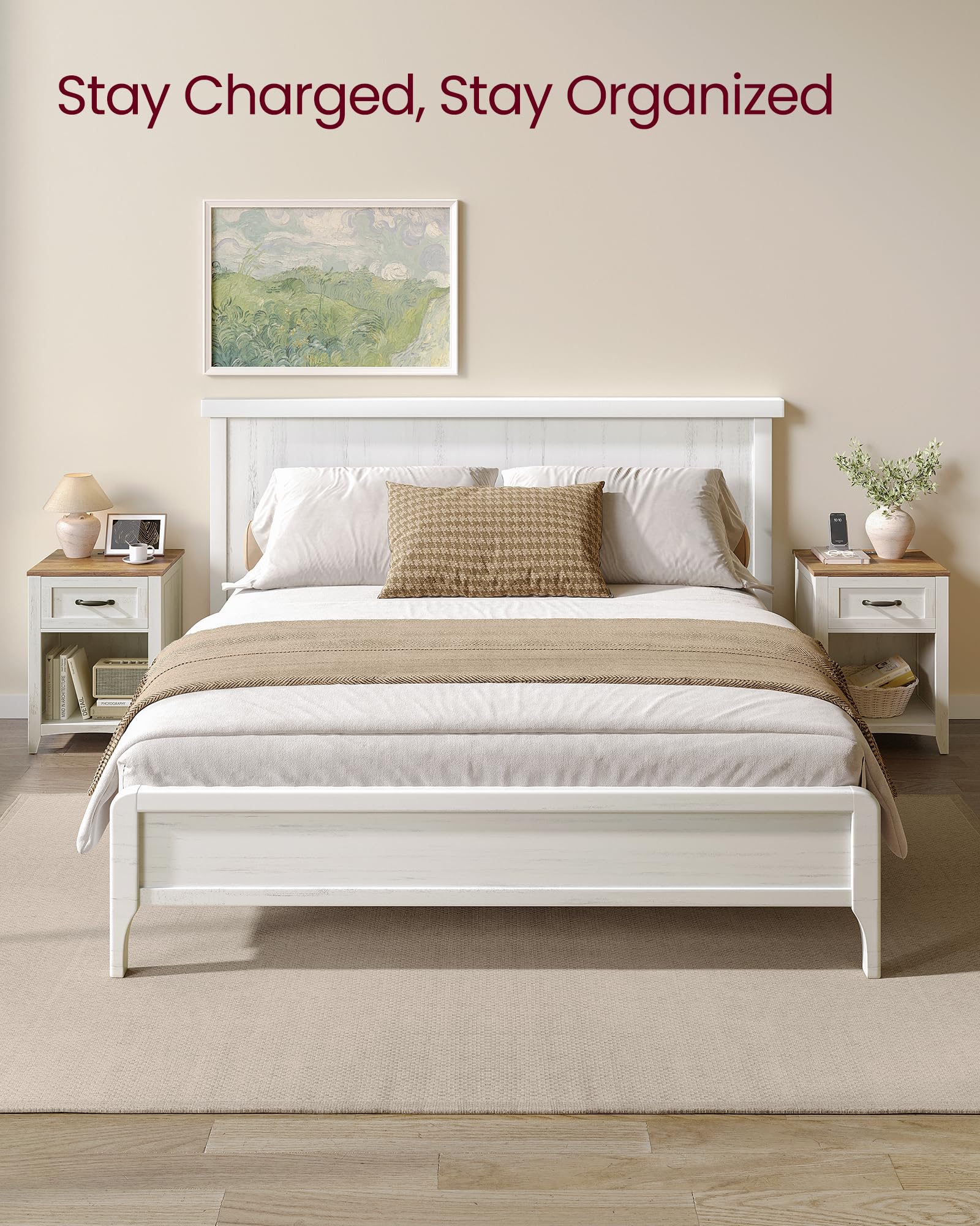 VASAGLE LIRY compact bedside footprint fits small rooms.