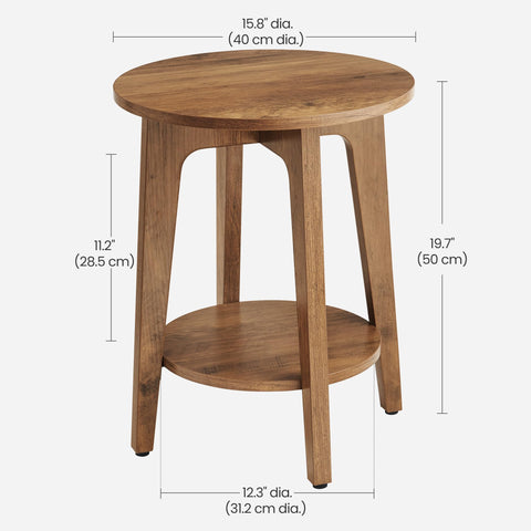 VASAGLE MAEZO bedside table ideal for coffee, remotes, and lamps.