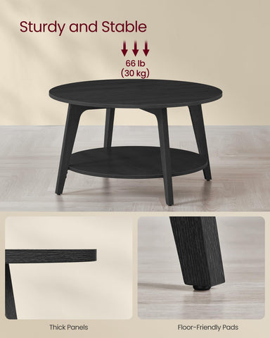 VASAGLE MAEZO charcoal gray finish complements modern interiors and hides wear.