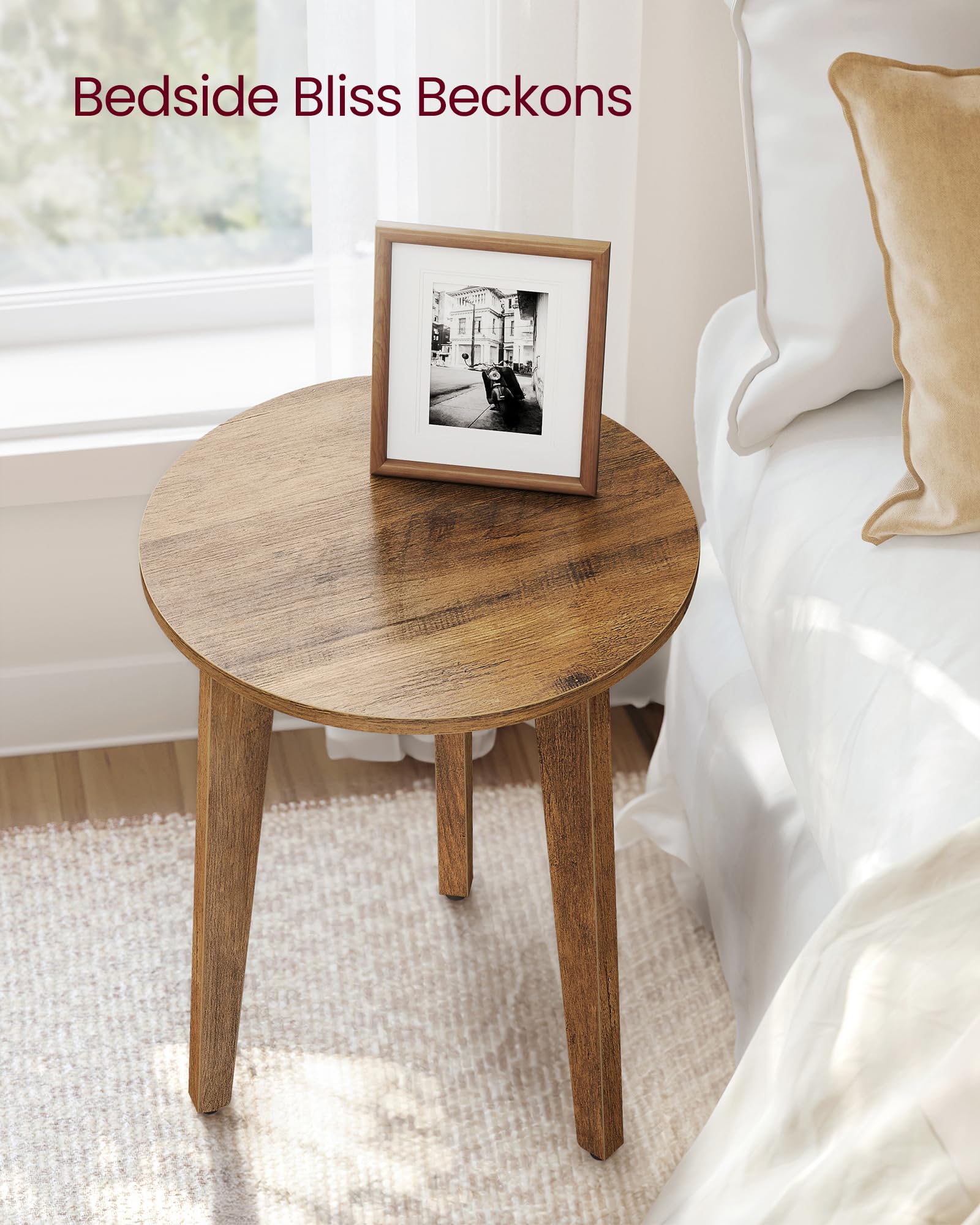 VASAGLE MAEZO compact side table design for tight spaces.