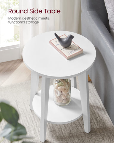 VASAGLE MAEZO end table with tapered legs supports everyday use