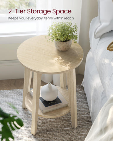 VASAGLE MAEZO side table tapered legs add mid-century charm.