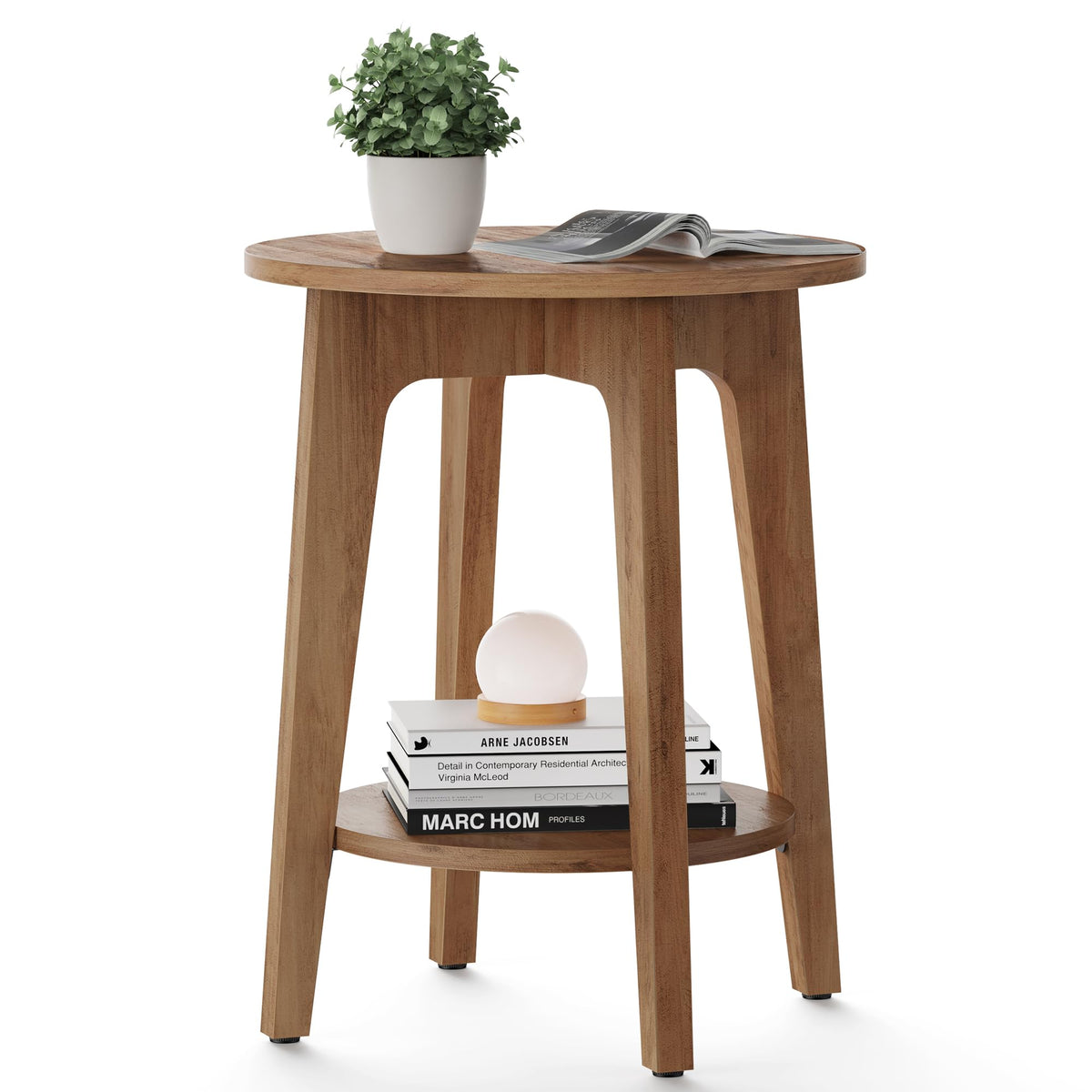 VASAGLE MAEZO side table top view highlights compact design for small spaces.