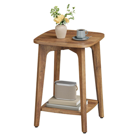VASAGLE MAEZO side table top view, ideal beside a sofa for coffee or decor.