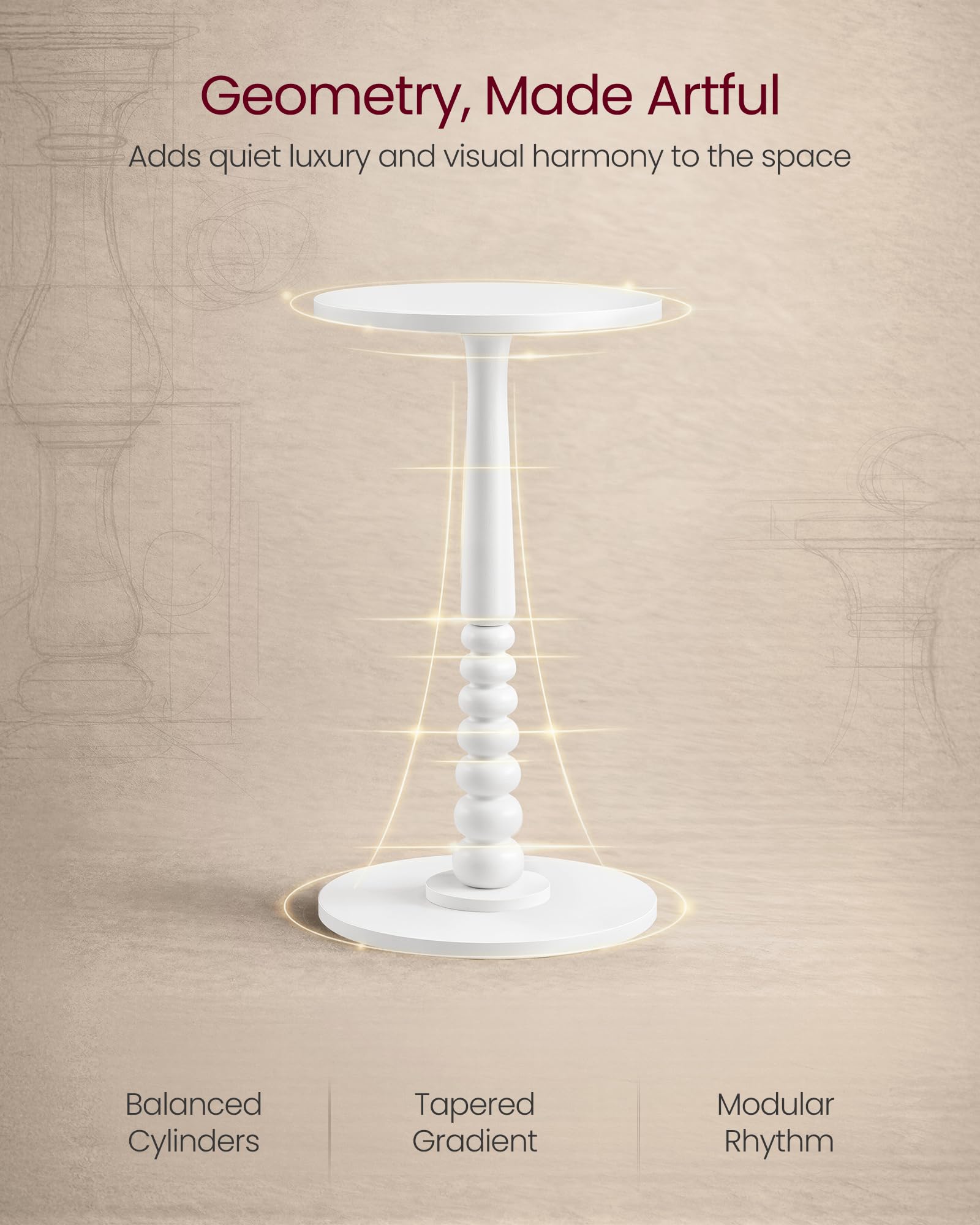 VASAGLE MARIEL compact end table fits small rooms and corners