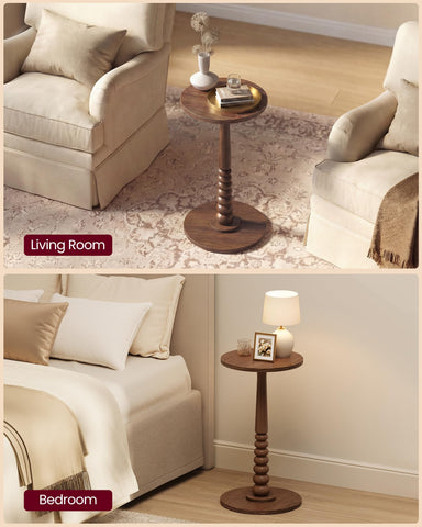 VASAGLE MARIEL round side table assembly; tool-free setup in minutes.