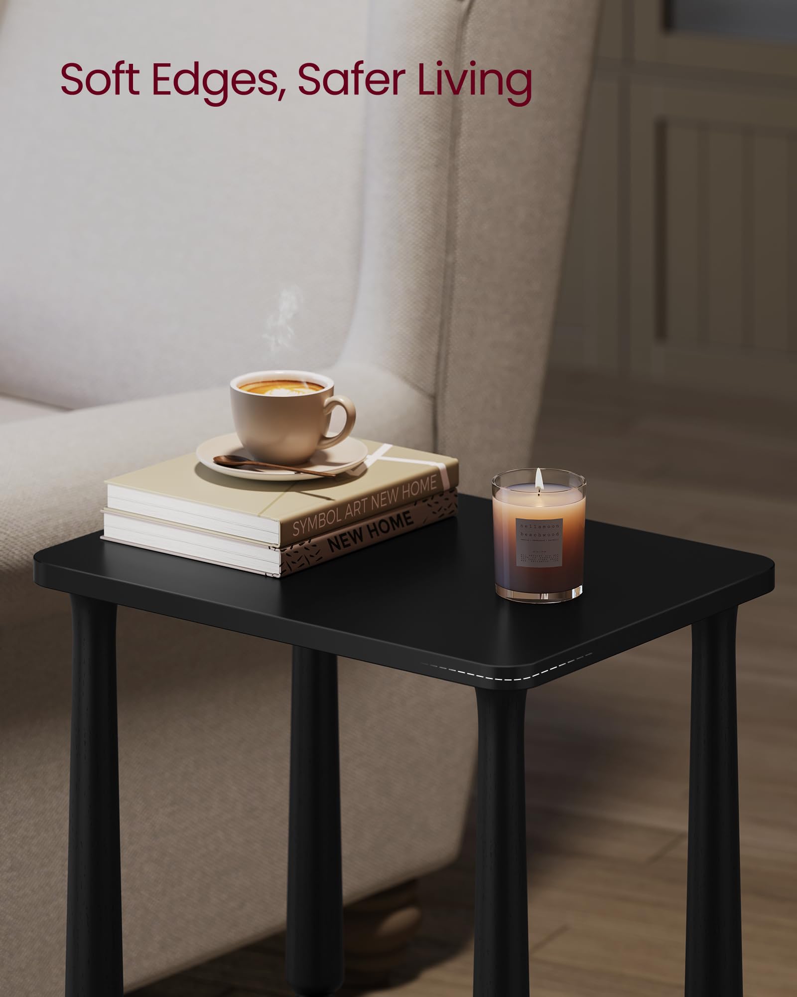 VASAGLE Mariel corner placement saves space in small rooms