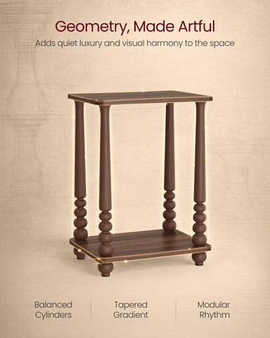VASAGLE Mariel end table features solid wood legs for stable support