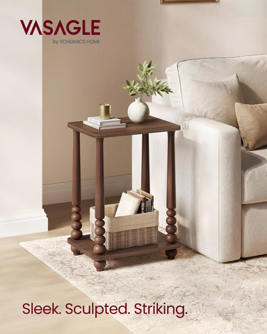 VASAGLE Mariel two-tier end table keeps essentials organized and reachable