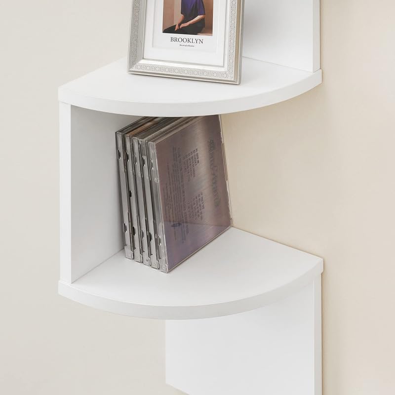 VASAGLE modern rustic corner design adds charm while keeping essentials organized.