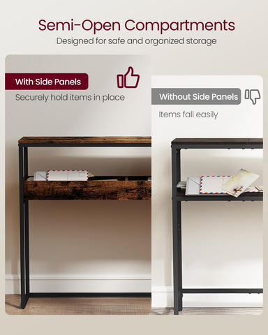 VASAGLE narrow hall placement demonstrates versatile entryway organization.