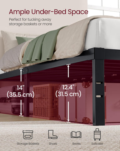 VASAGLE no box spring needed design streamlines your bed setup and reduces clutter